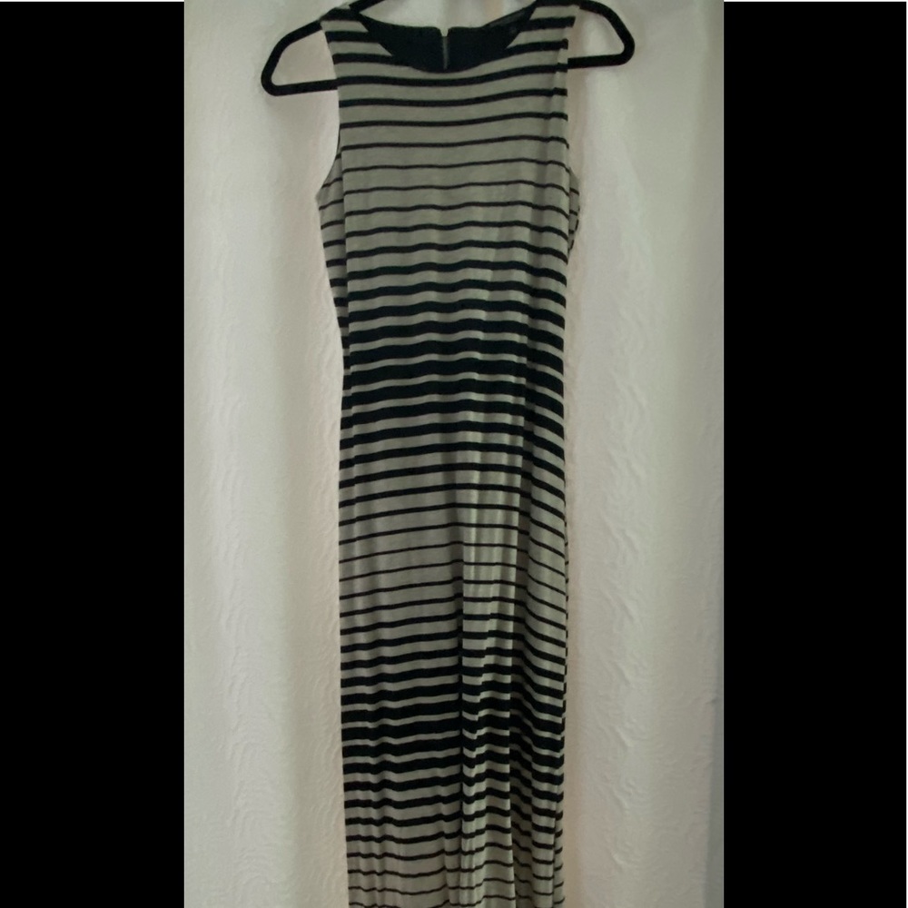 Maxi black stripped dress